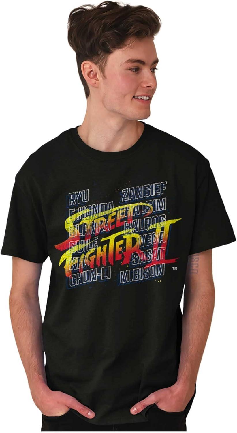 imageBrisco Brands Street Fighter 2 Logo Video Gamer Graphic T Shirt Men or WomenBlack