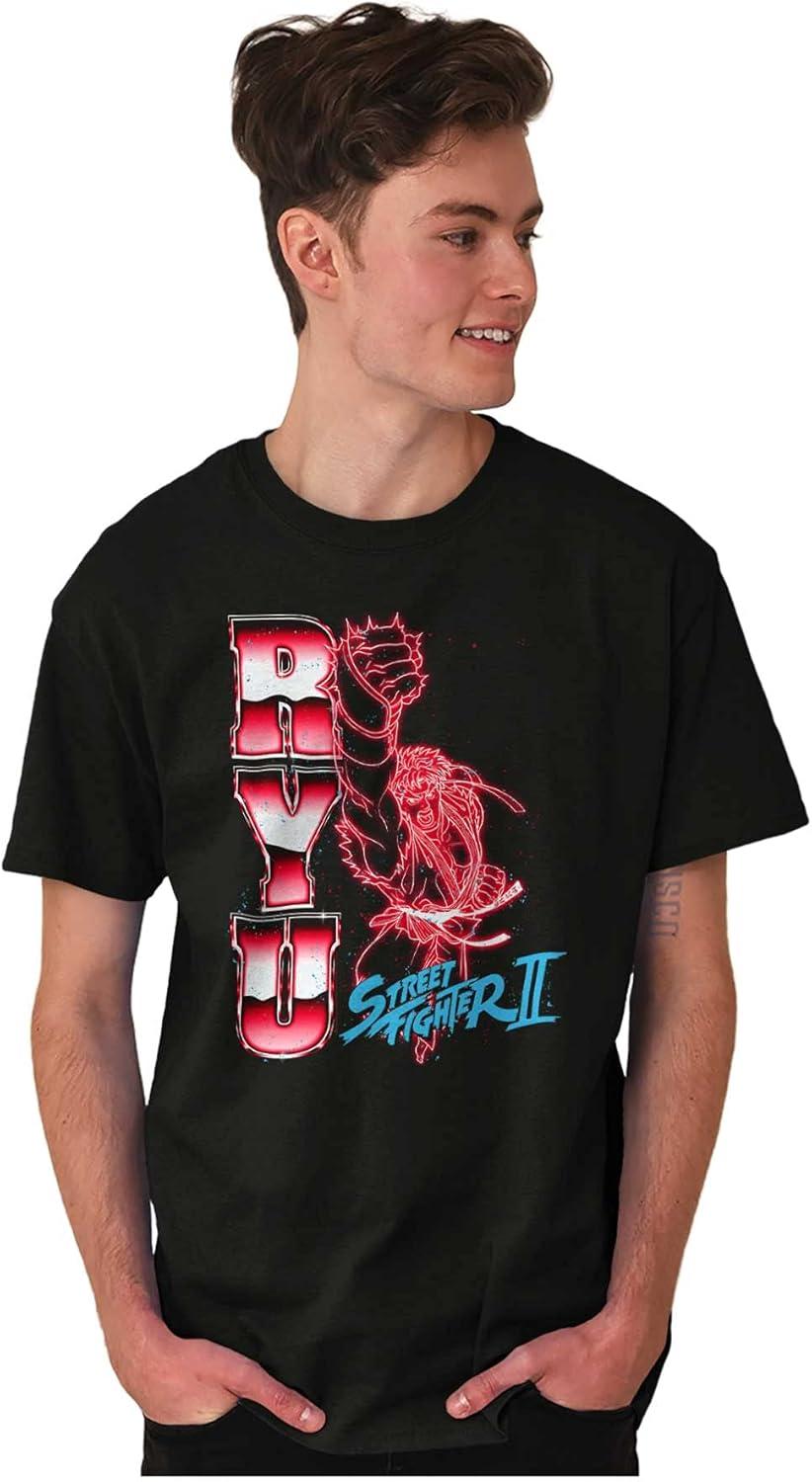 imageBrisco Brands Street Fighter 90s Arcade Gamer Ryu Graphic T Shirt Men or WomenBlack