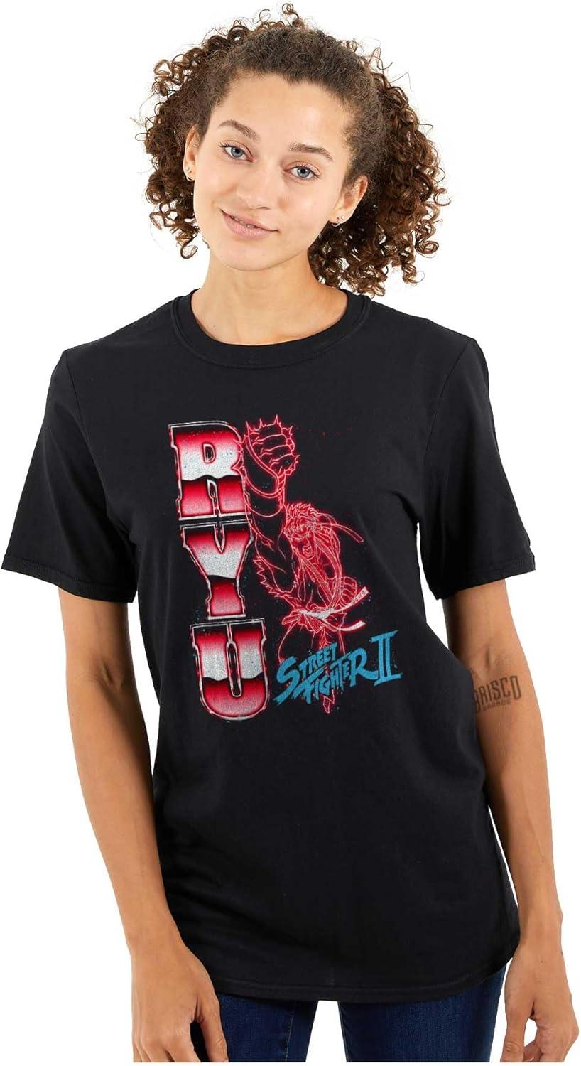 imageBrisco Brands Street Fighter 90s Arcade Gamer Ryu Graphic T Shirt Men or WomenBlack