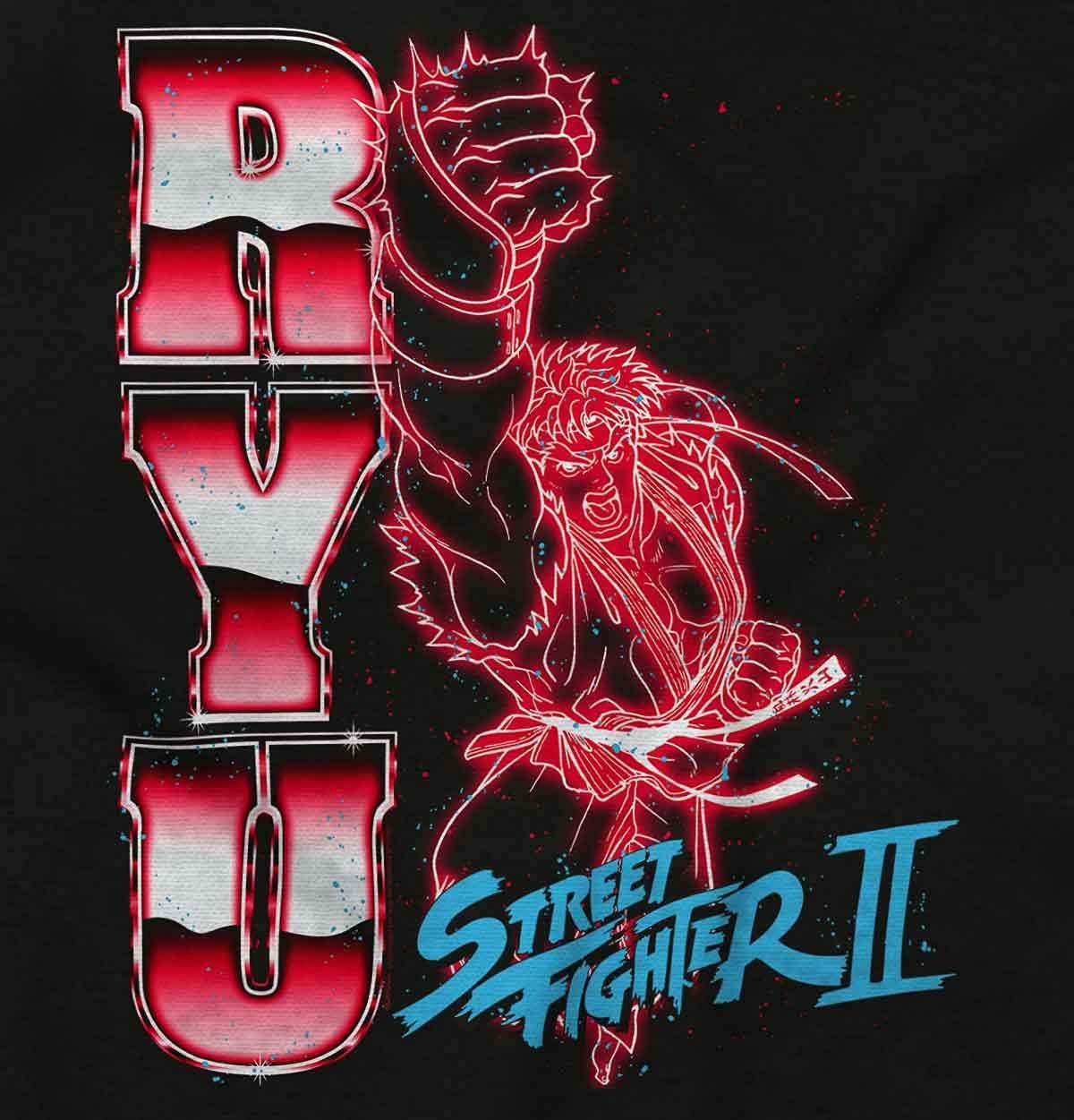 imageBrisco Brands Street Fighter 90s Arcade Gamer Ryu Hoodie Sweatshirt Women MenBlack