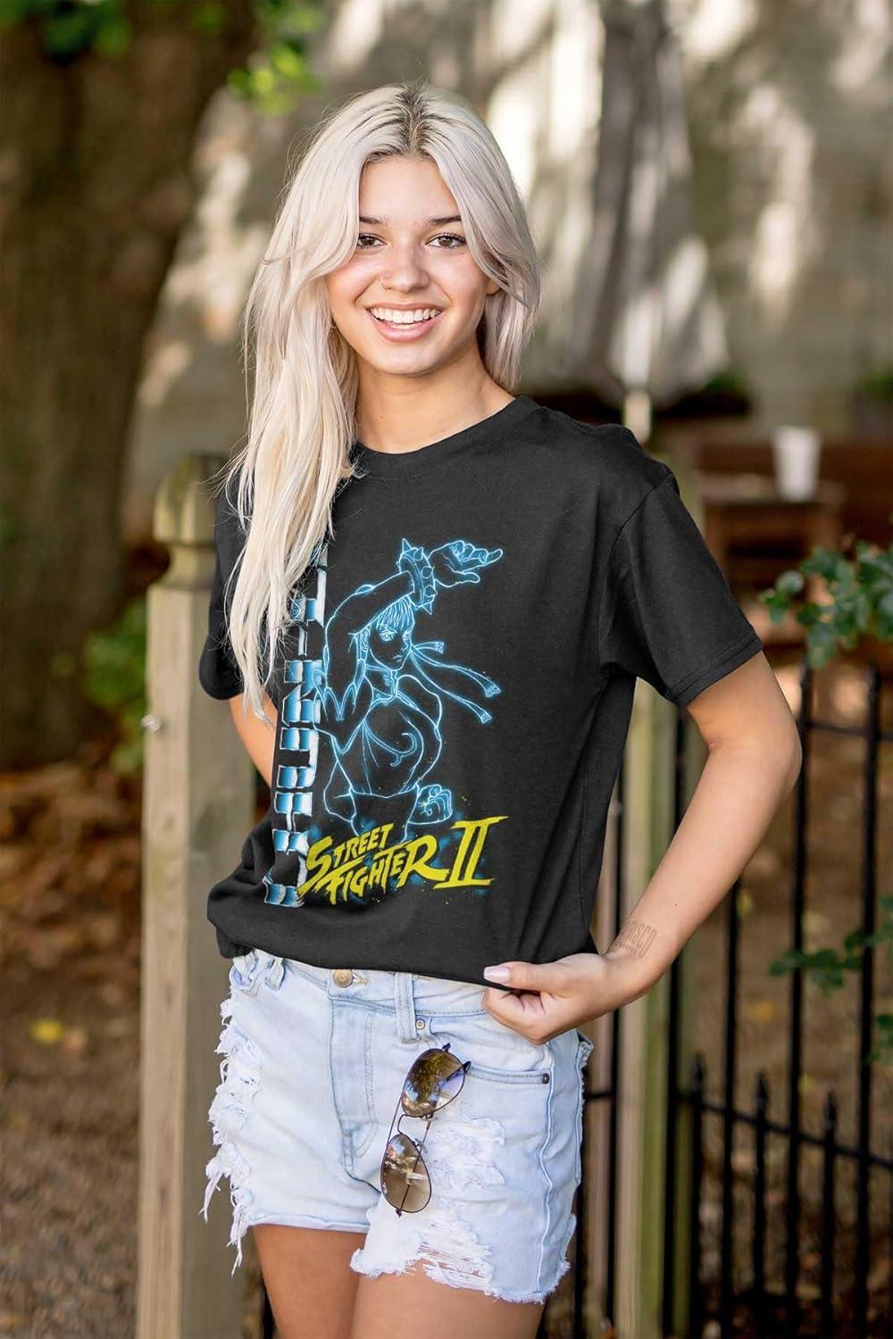 imageBrisco Brands Street Fighter 90s Gamer ChunLi Graphic T Shirt Men or WomenBlack