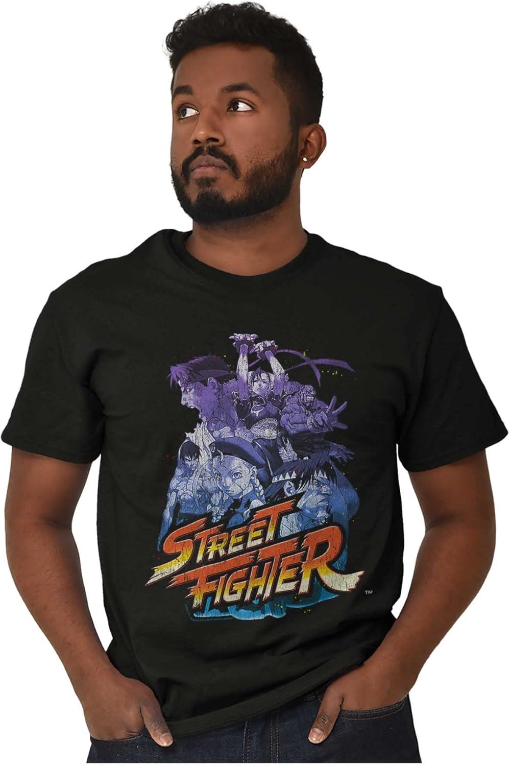 imageBrisco Brands Street Fighter 90s Video Gamer Graphic T Shirt Men or WomenBlack