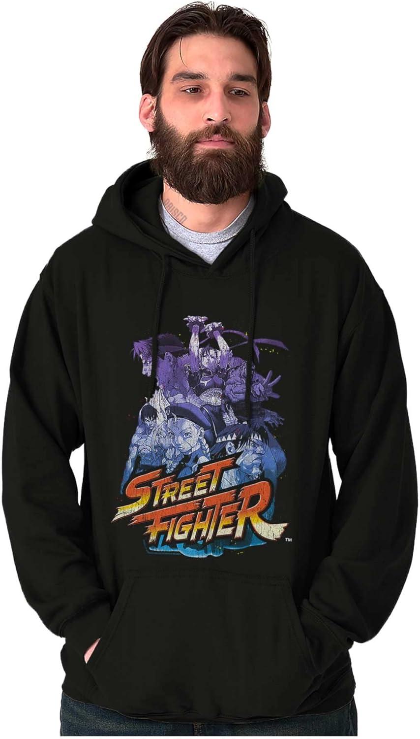 imageBrisco Brands Street Fighter 90s Video Gamer Hoodie Sweatshirt Women MenBlack