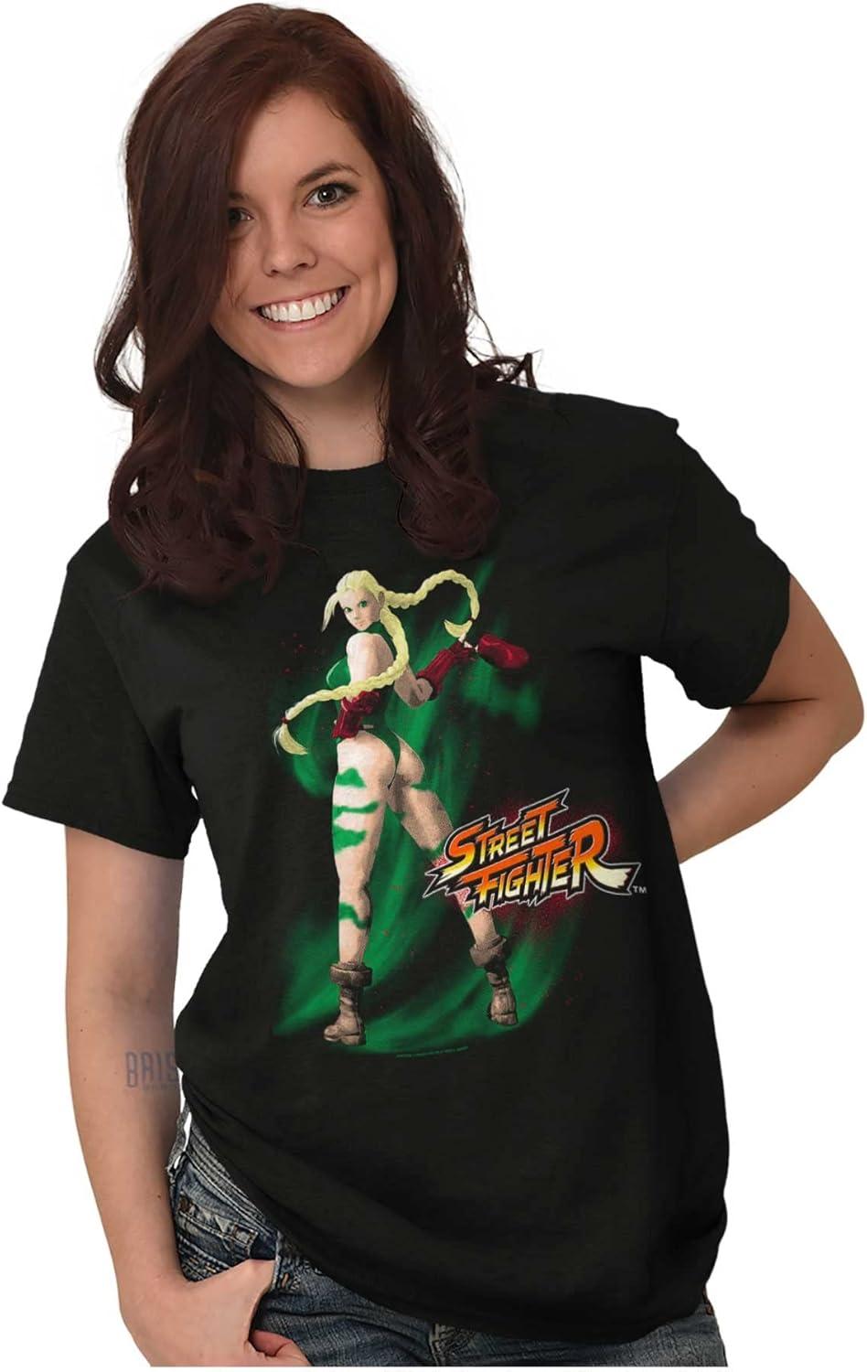 imageBrisco Brands Street Fighter Cammy 90s Video Gamer Graphic T Shirt Men or WomenBlack