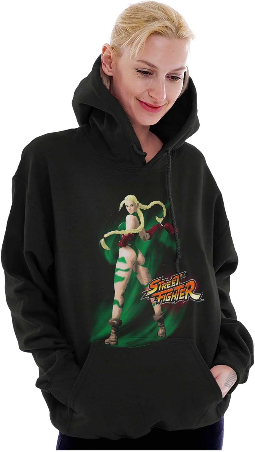 imageBrisco Brands Street Fighter Cammy 90s Video Gamer Hoodie Sweatshirt Women MenBlack
