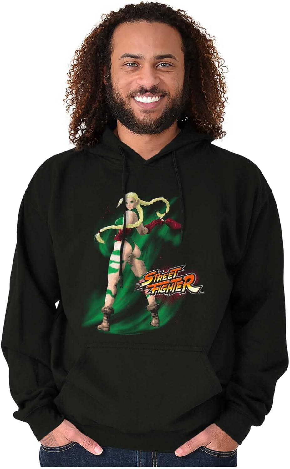 imageBrisco Brands Street Fighter Cammy 90s Video Gamer Hoodie Sweatshirt Women MenBlack