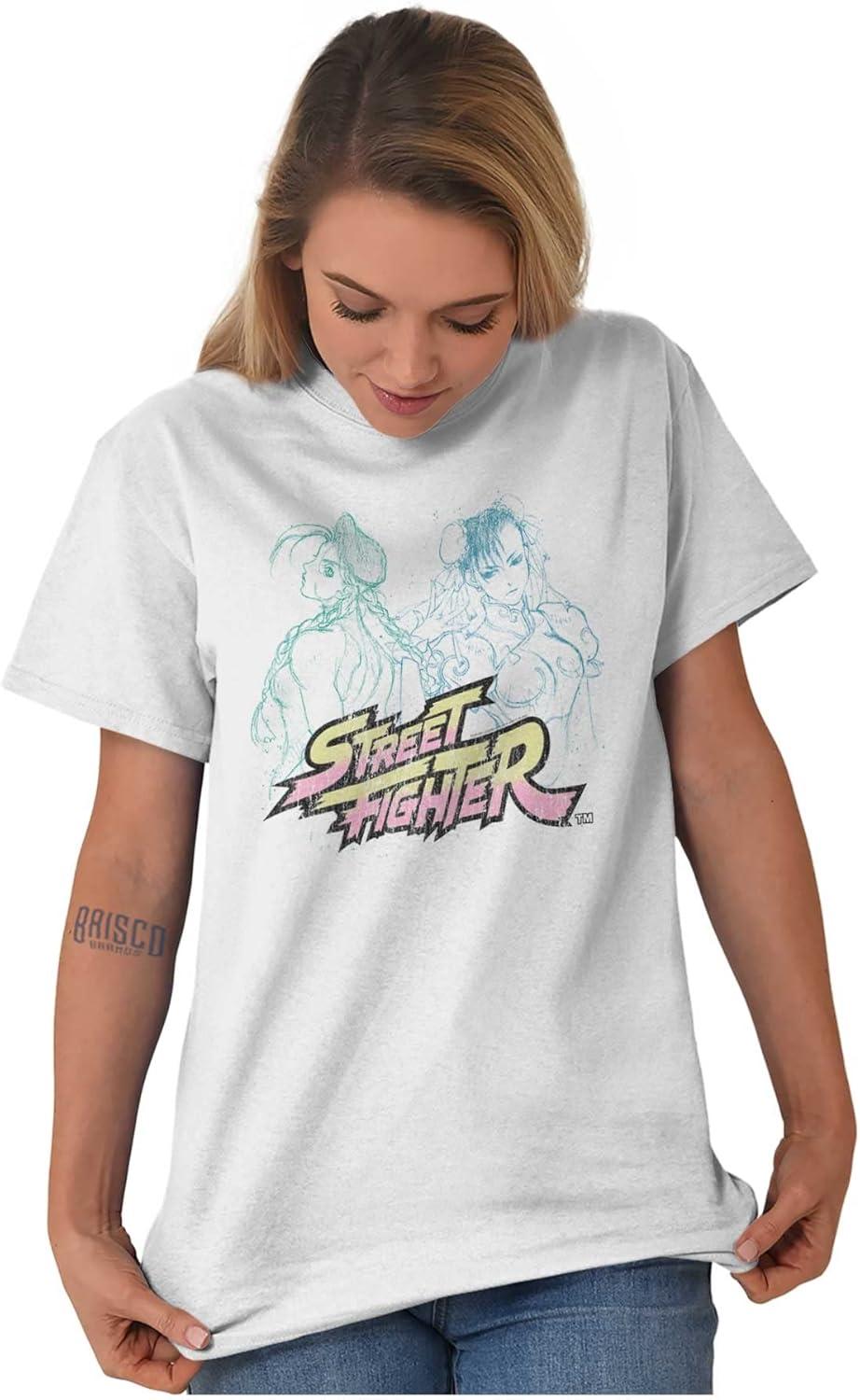 imageBrisco Brands Street Fighter Cammy ChunLi Gamer Graphic T Shirt Men or WomenWhite