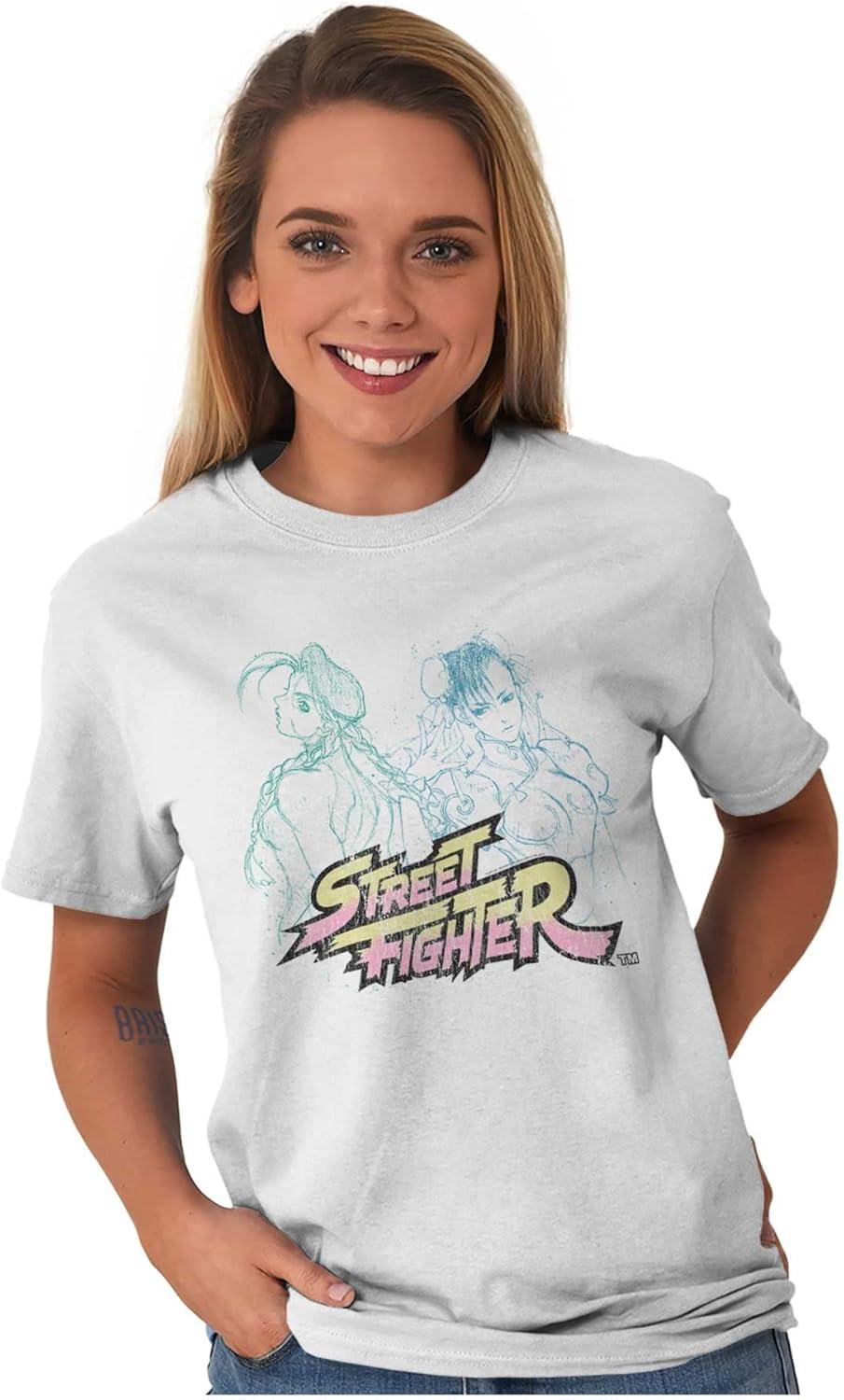 imageBrisco Brands Street Fighter Cammy ChunLi Gamer Graphic T Shirt Men or WomenWhite