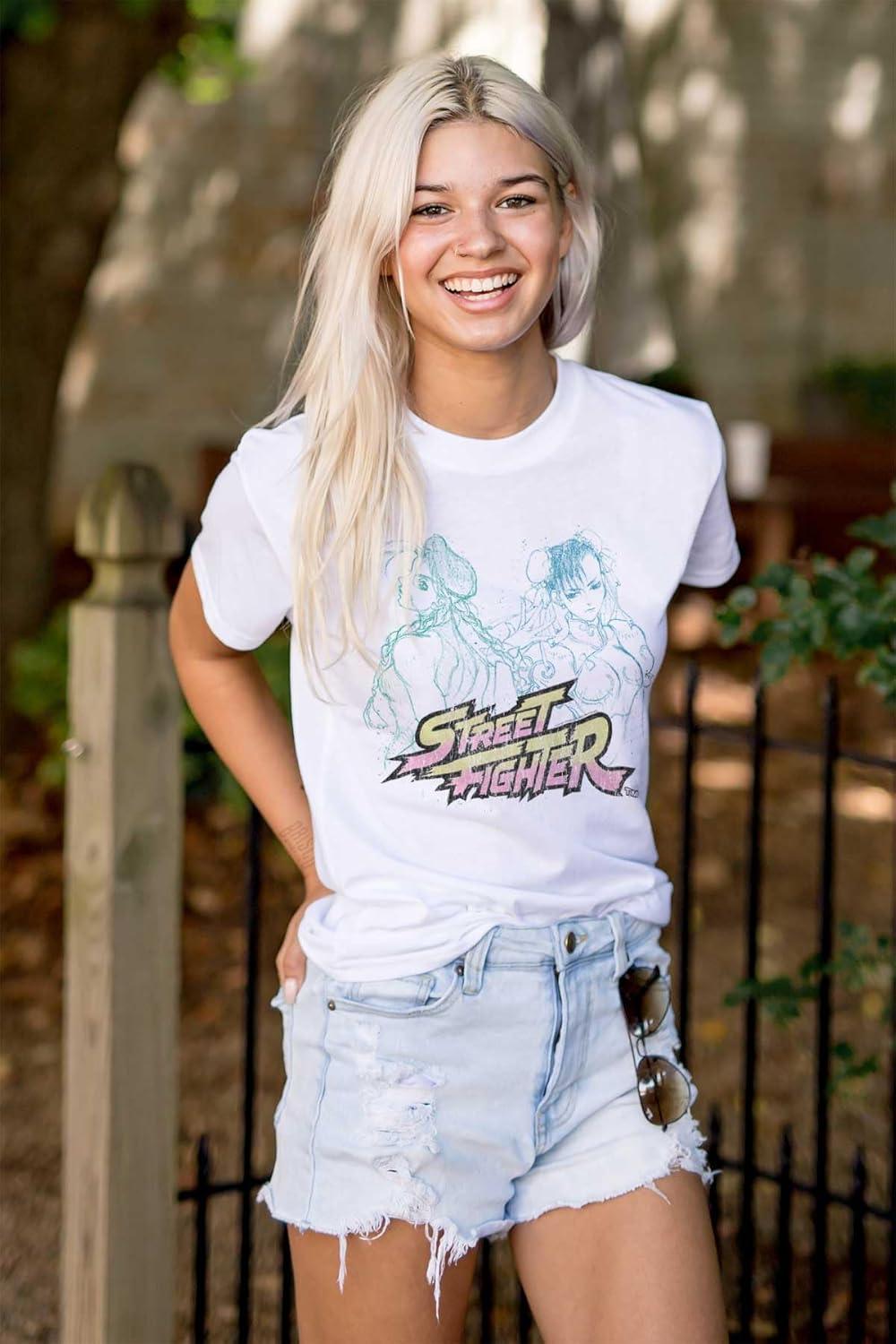 imageBrisco Brands Street Fighter Cammy ChunLi Gamer Graphic T Shirt Men or WomenWhite