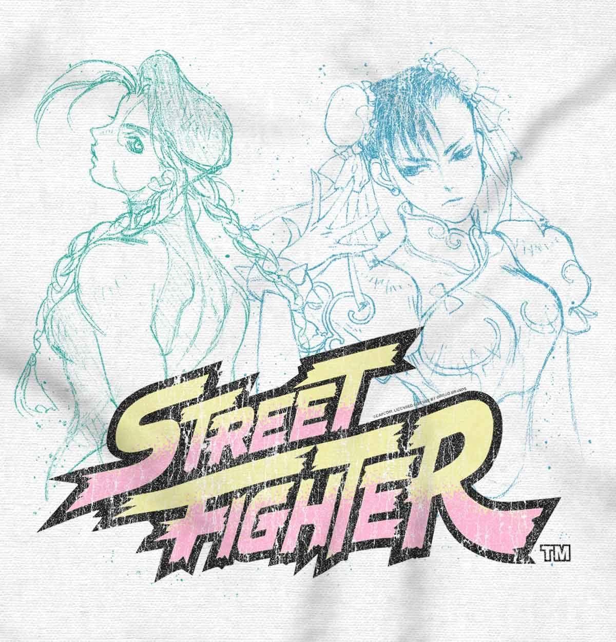 imageBrisco Brands Street Fighter Cammy ChunLi Gamer Sweatshirt for Men or WomenWhite