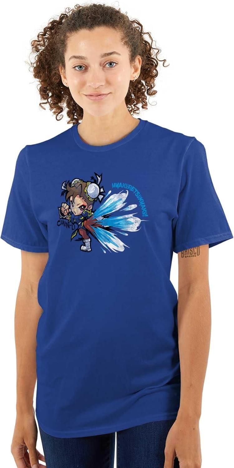 imageBrisco Brands Street Fighter ChunLi Lightning Kick Graphic T Shirt Men or WomenRoyal