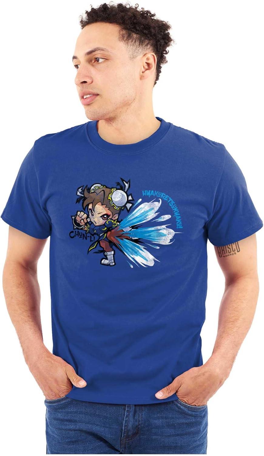 imageBrisco Brands Street Fighter ChunLi Lightning Kick Graphic T Shirt Men or WomenRoyal