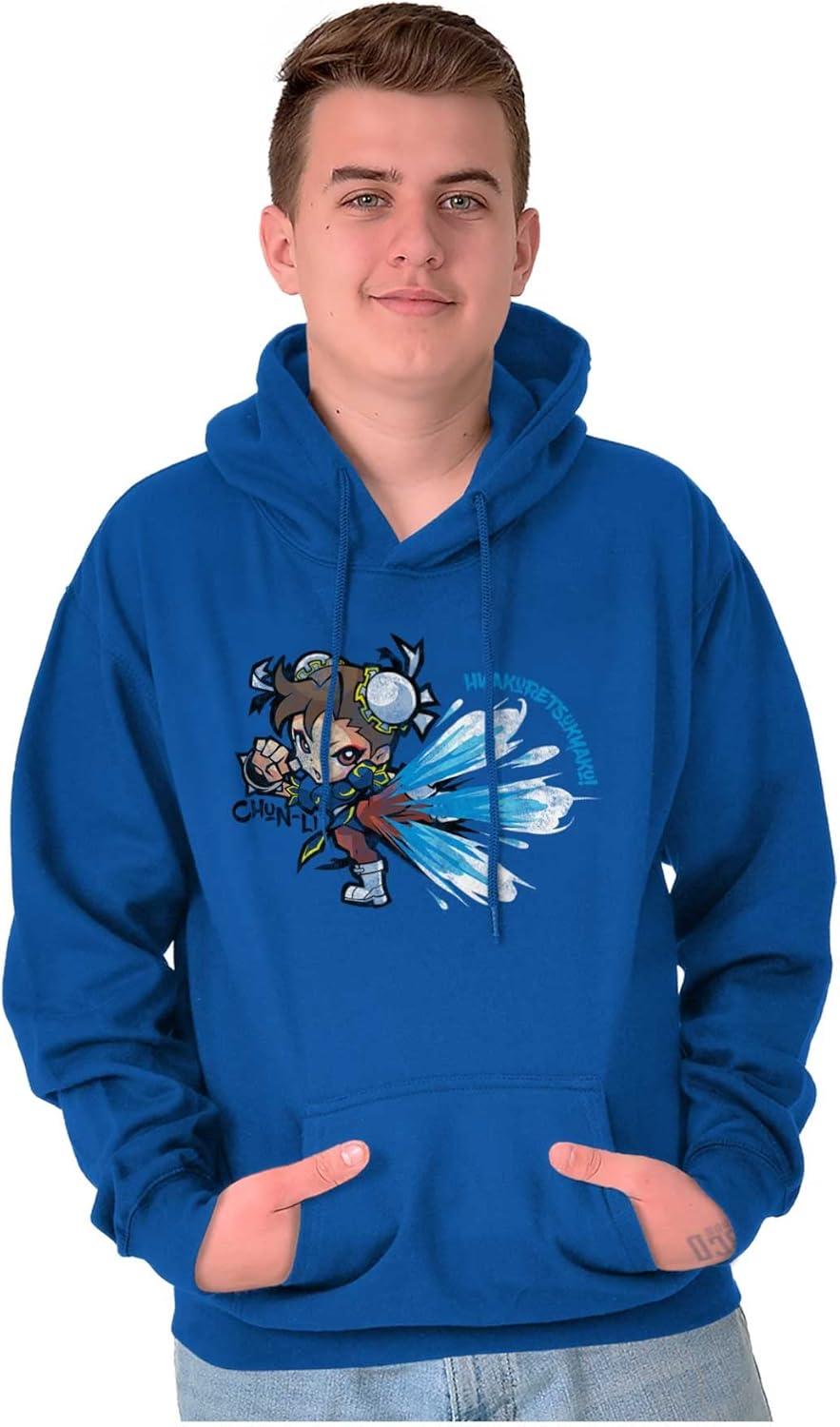 imageBrisco Brands Street Fighter ChunLi Lightning Kick Hoodie Sweatshirt Women MenRoyal