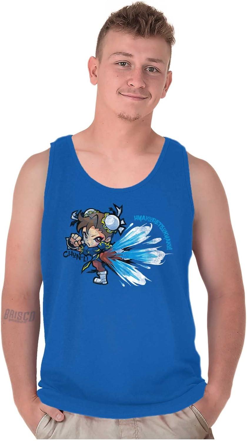 imageBrisco Brands Street Fighter ChunLi Lightning Kick Tank Top T Shirts Men WomenRoyal