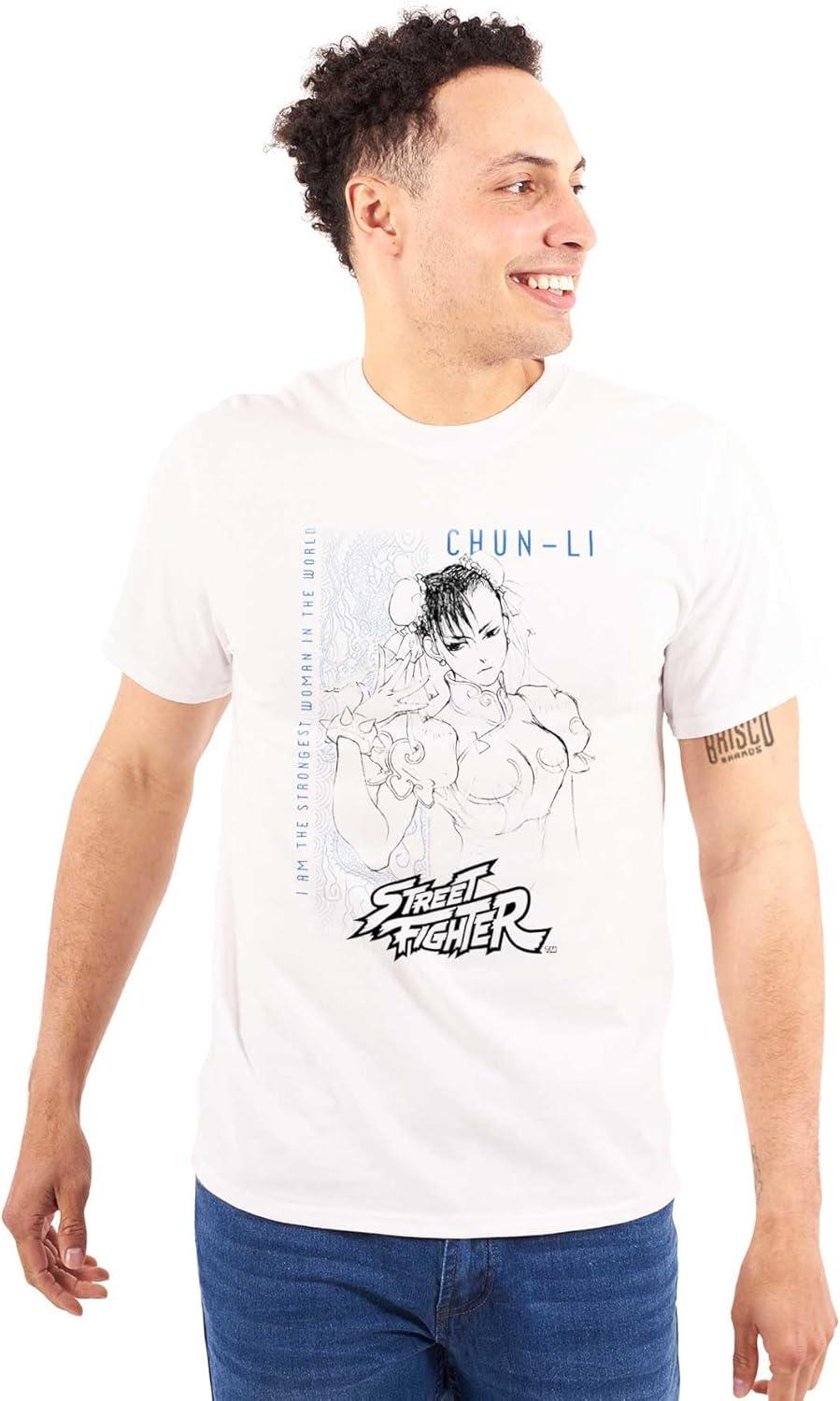 imageBrisco Brands Street Fighter ChunLi Strongest Graphic T Shirt Men or WomenWhite