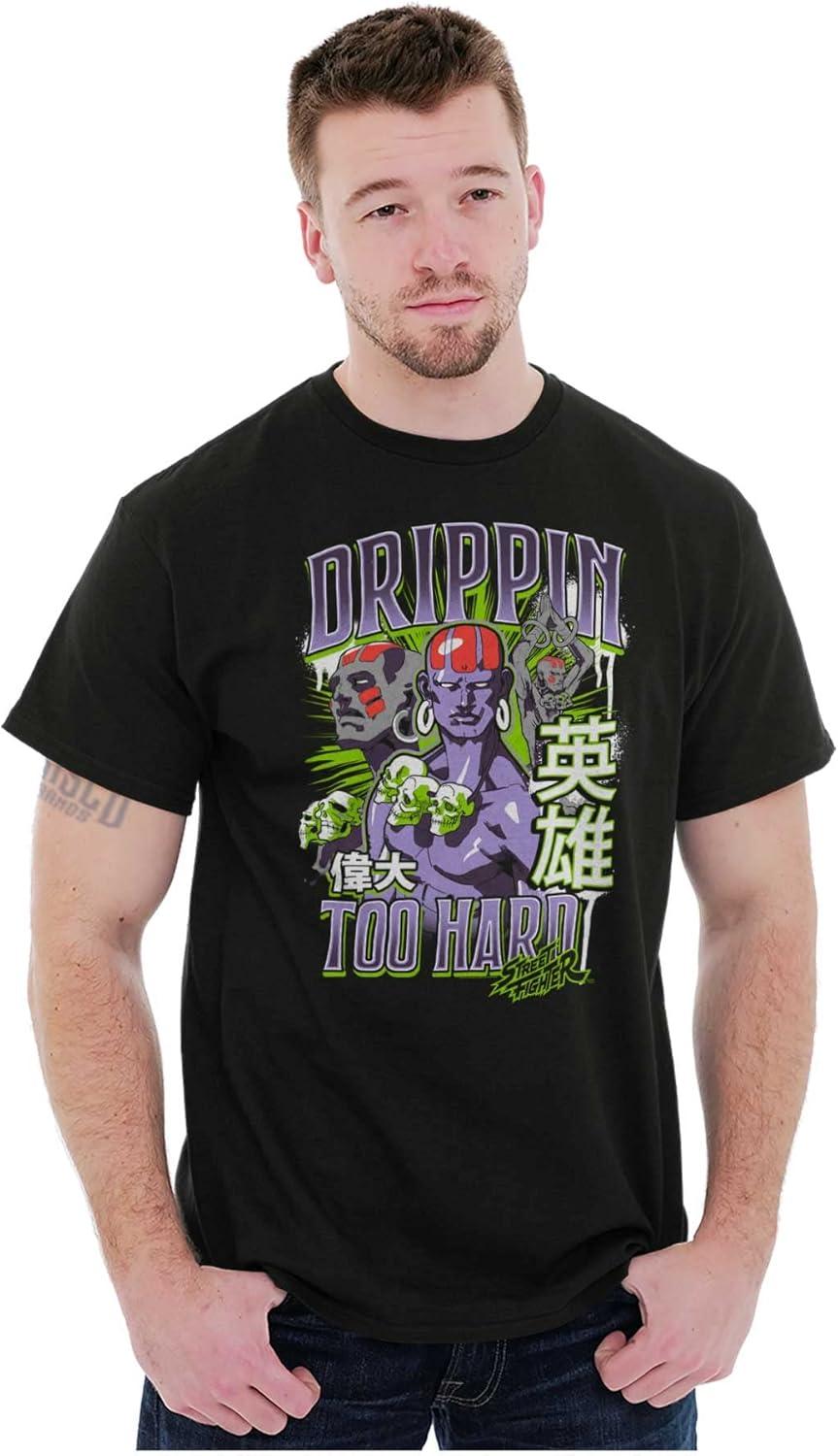 imageBrisco Brands Street Fighter Dhalsim Drippin Hard Graphic T Shirt Men or WomenBlack