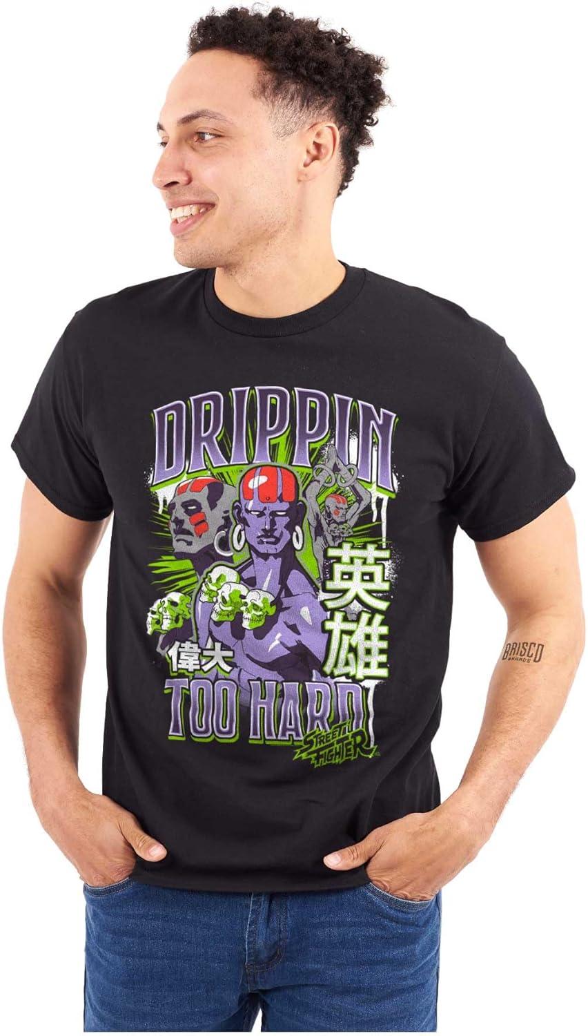 imageBrisco Brands Street Fighter Dhalsim Drippin Hard Graphic T Shirt Men or WomenBlack