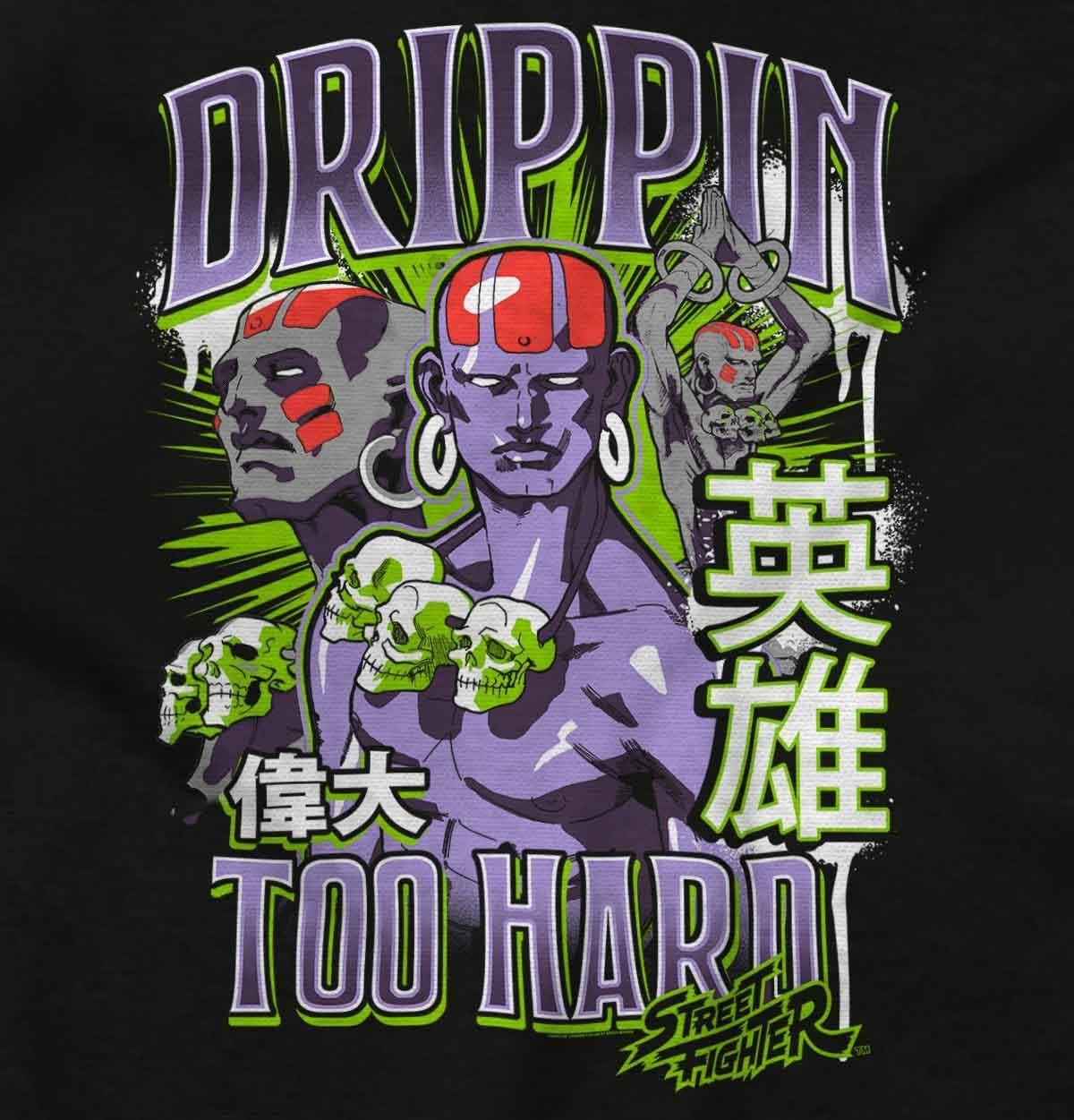 imageBrisco Brands Street Fighter Dhalsim Drippin Hard Graphic T Shirt Men or WomenBlack
