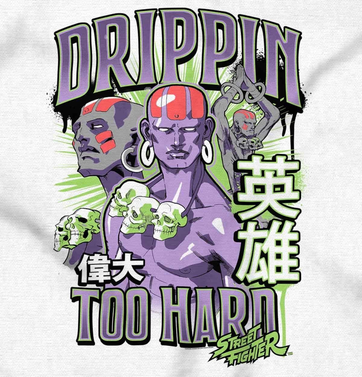 imageBrisco Brands Street Fighter Dhalsim Drippin Hard Graphic T Shirt Men or WomenWhite