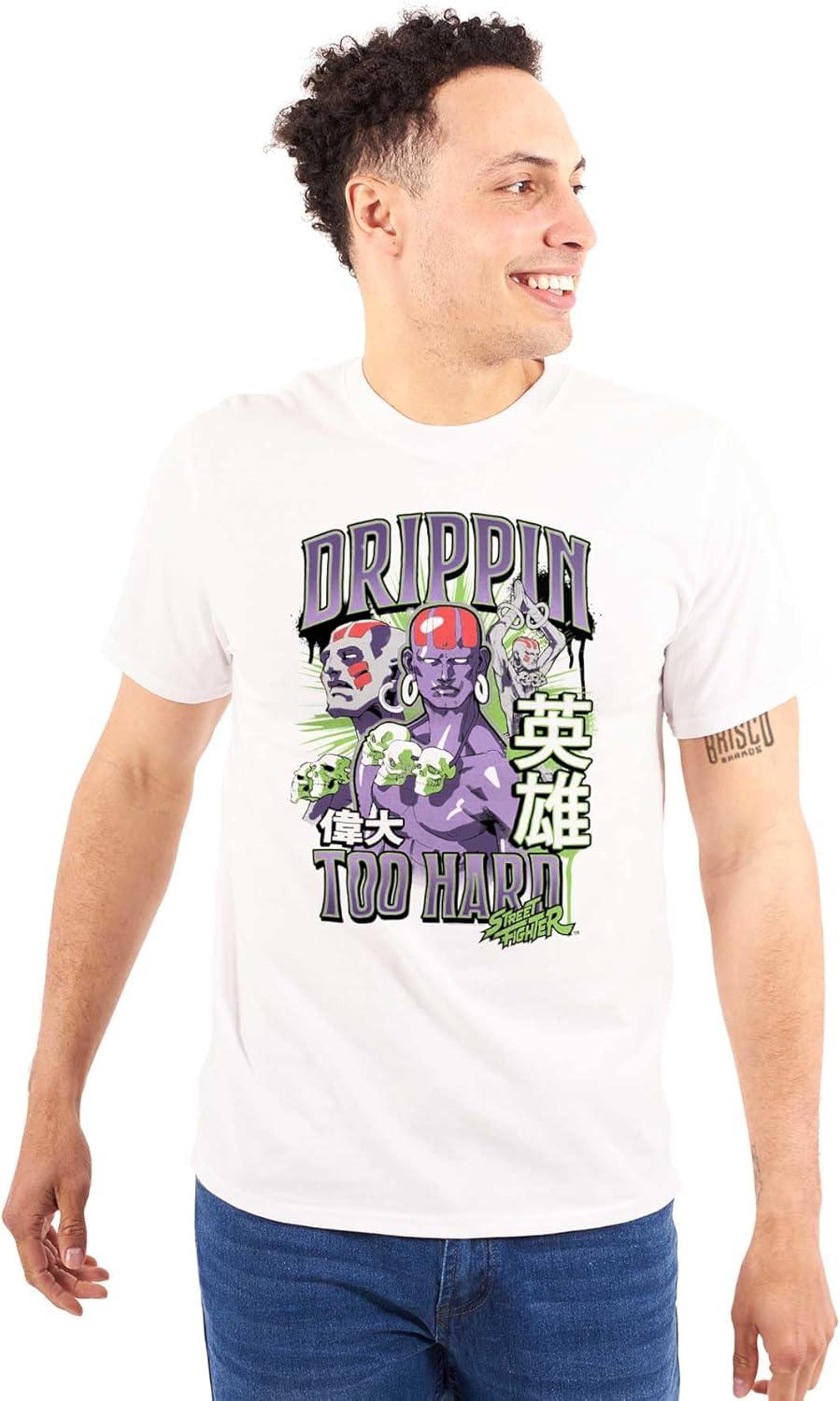 imageBrisco Brands Street Fighter Dhalsim Drippin Hard Graphic T Shirt Men or WomenWhite