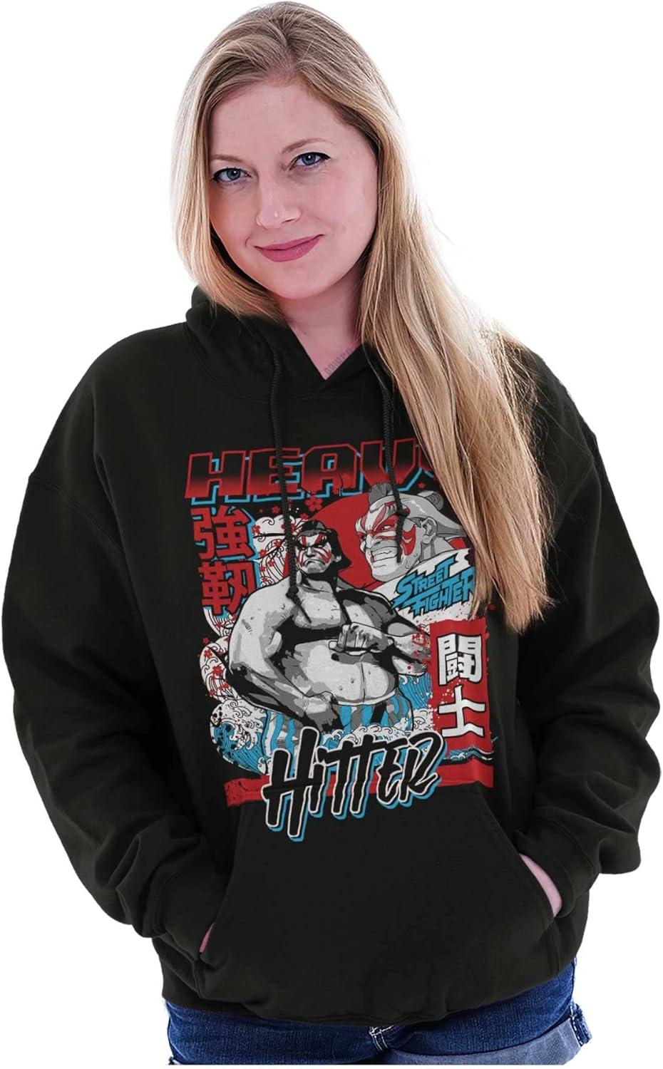 imageBrisco Brands Street Fighter E Honda Heavy Hitter Hoodie Sweatshirt Women MenBlack