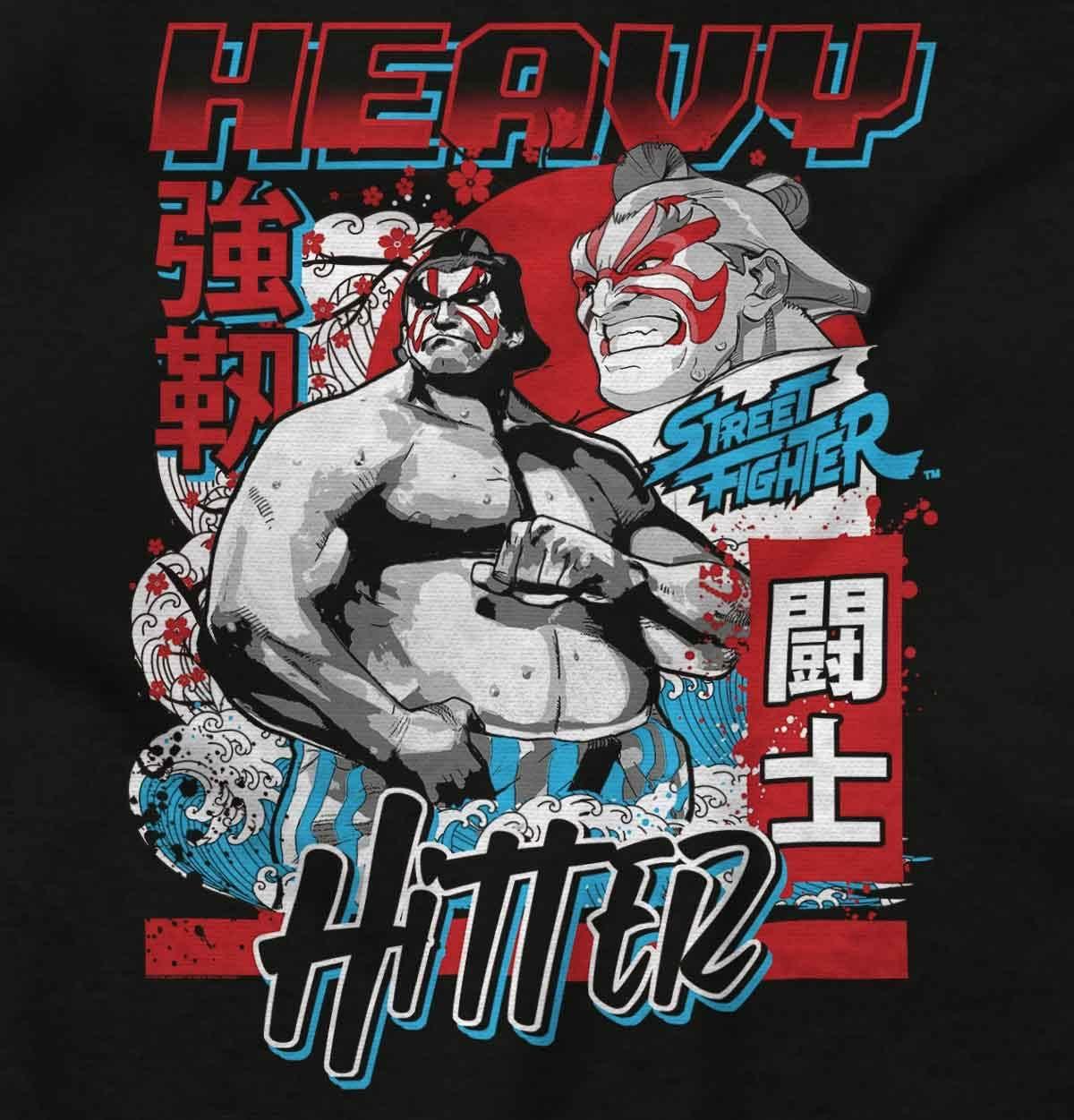 imageBrisco Brands Street Fighter E Honda Heavy Hitter Hoodie Sweatshirt Women MenBlack
