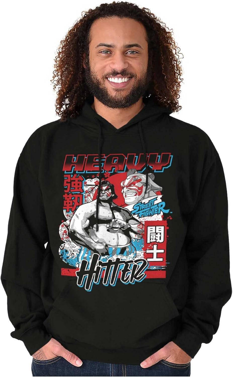 imageBrisco Brands Street Fighter E Honda Heavy Hitter Hoodie Sweatshirt Women MenBlack