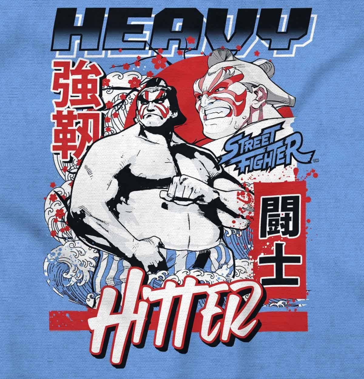 imageBrisco Brands Street Fighter E Honda Heavy Hitter Hoodie Sweatshirt Women MenCarolina Blue