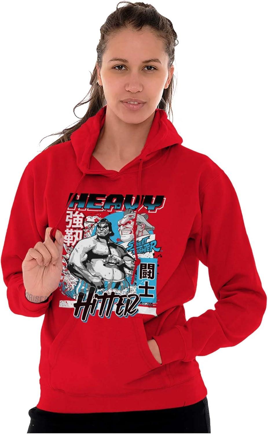 imageBrisco Brands Street Fighter E Honda Heavy Hitter Hoodie Sweatshirt Women MenRed