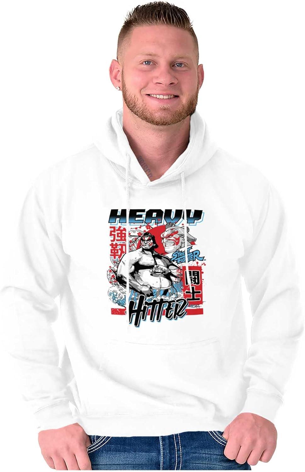 imageBrisco Brands Street Fighter E Honda Heavy Hitter Hoodie Sweatshirt Women MenWhite