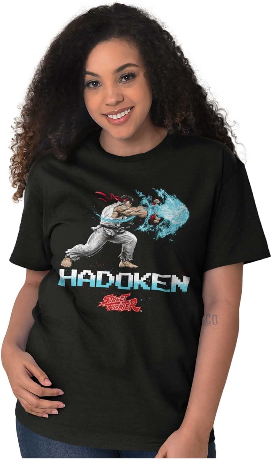 imageBrisco Brands Street Fighter Hadoken Gamer Graphic T Shirt Men or WomenBlack
