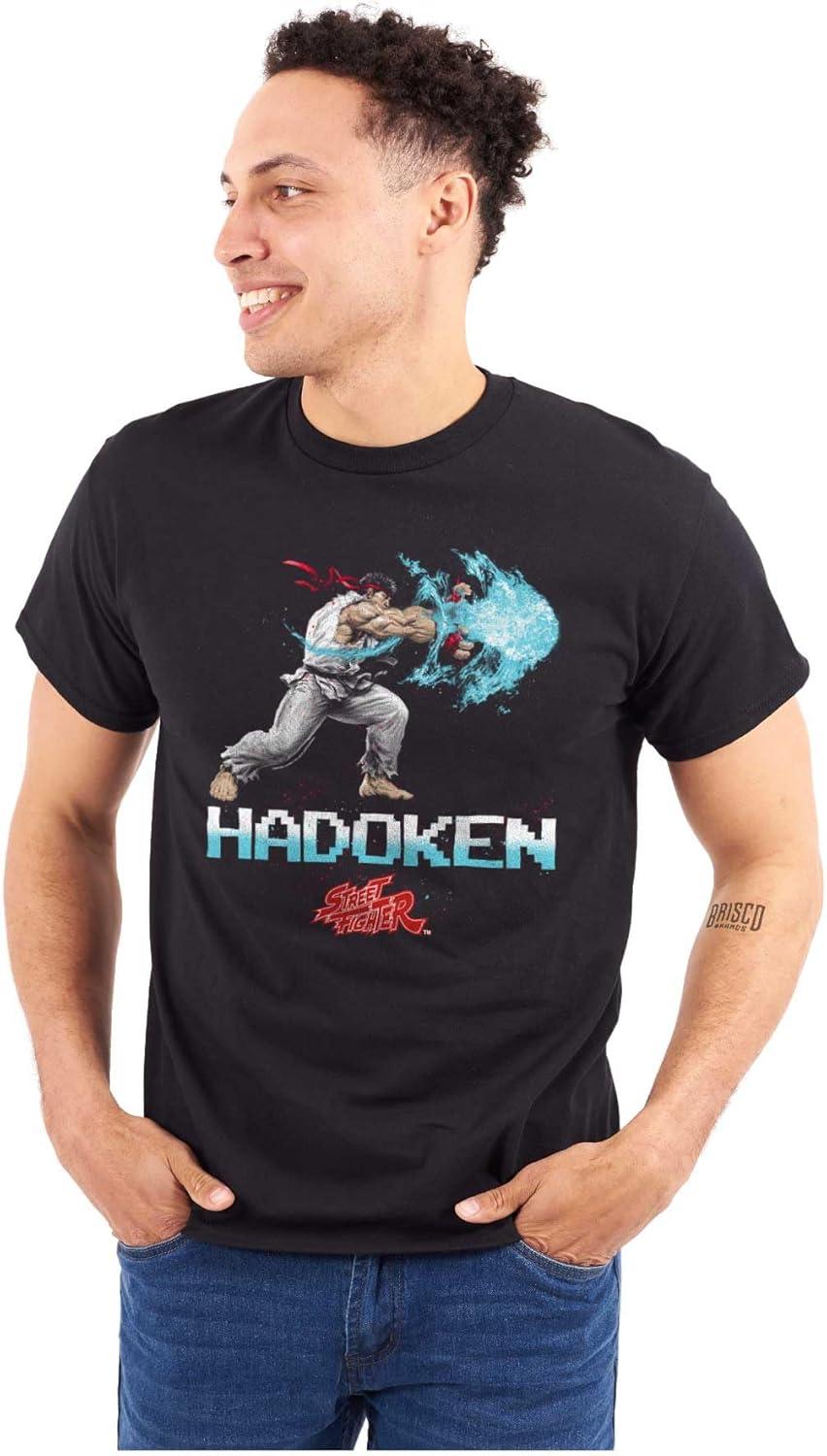 imageBrisco Brands Street Fighter Hadoken Gamer Graphic T Shirt Men or WomenBlack