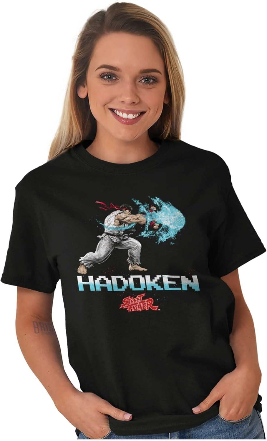 imageBrisco Brands Street Fighter Hadoken Gamer Graphic T Shirt Men or WomenBlack