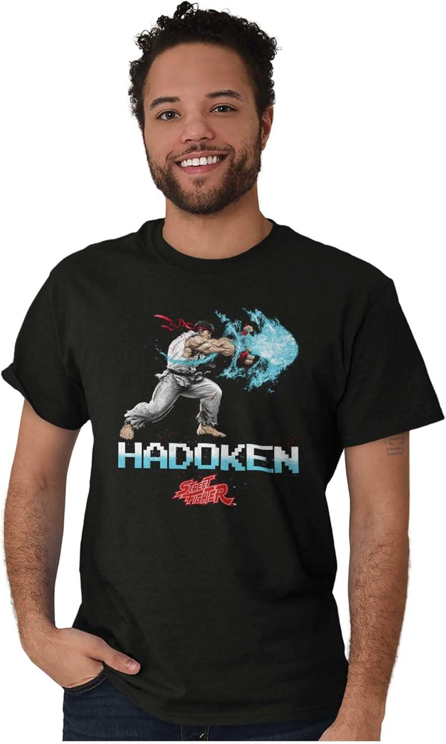 imageBrisco Brands Street Fighter Hadoken Gamer Graphic T Shirt Men or WomenBlack