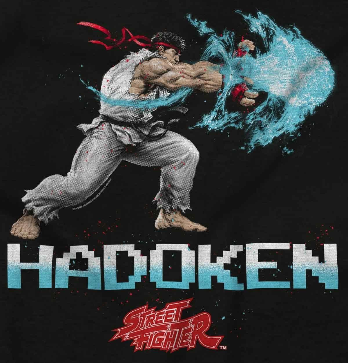 imageBrisco Brands Street Fighter Hadoken Gamer Hoodie Sweatshirt Women MenBlack