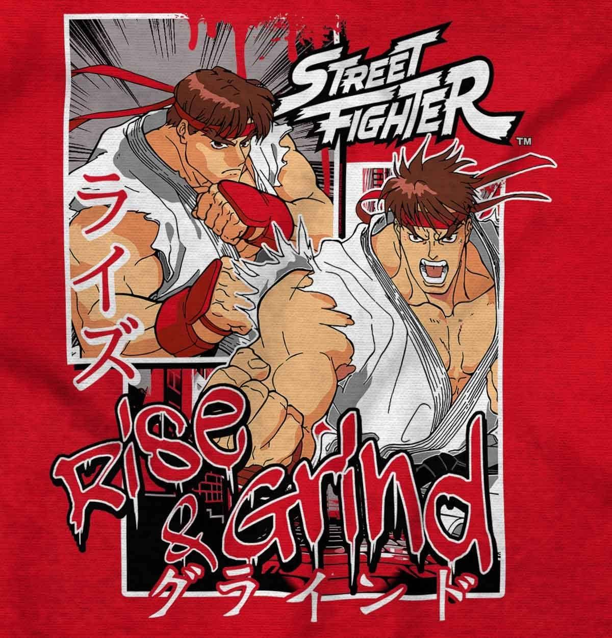 imageBrisco Brands Street Fighter Rise and Grind Ryu Zip Hoodie Sweatshirt MenRed