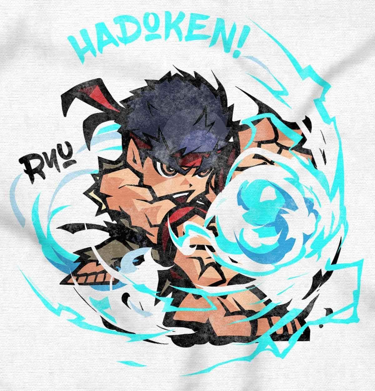 imageBrisco Brands Street Fighter Ryu Hadoken 90s Gamer Hoodie Sweatshirt Women MenWhite
