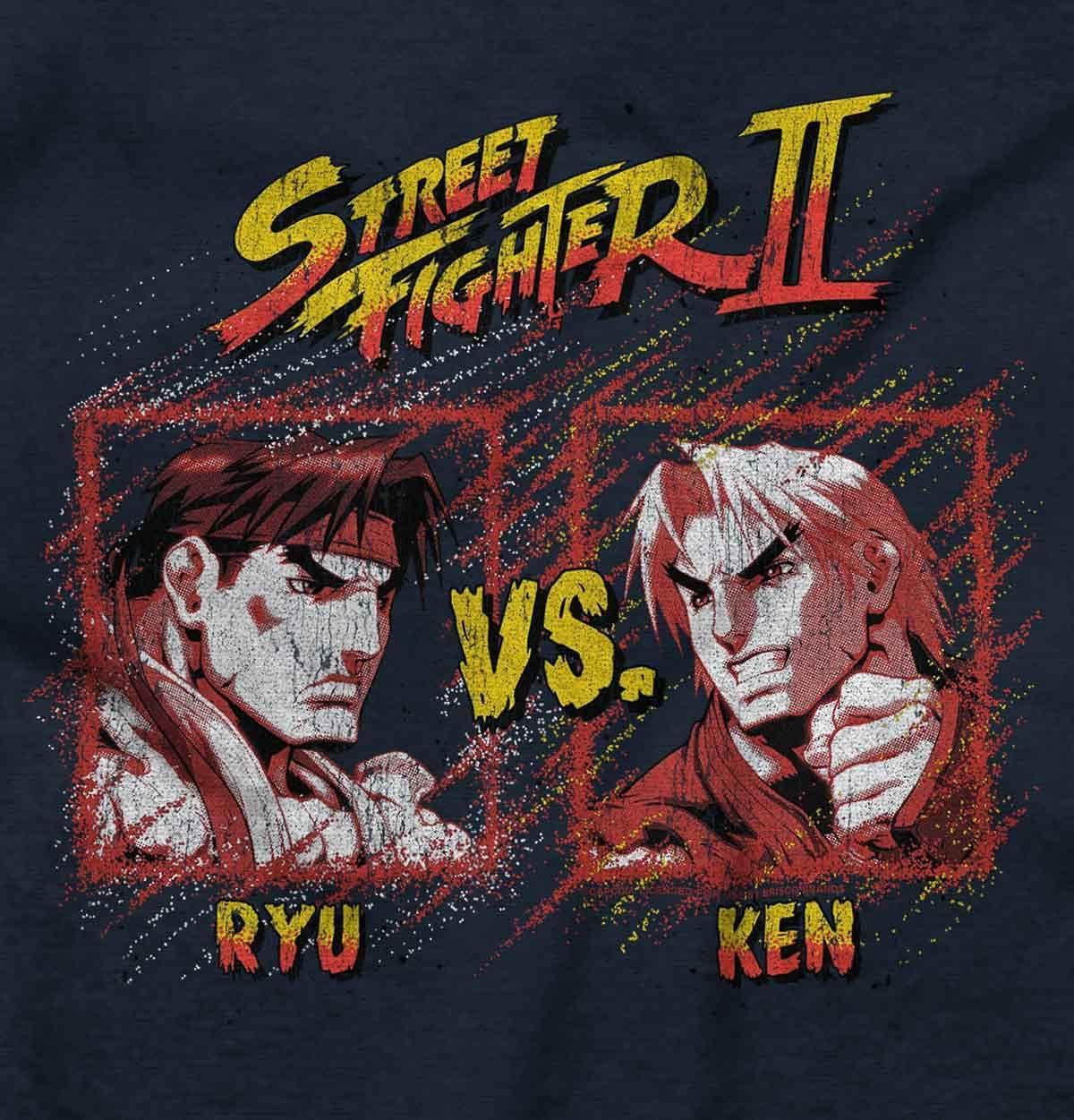 imageBrisco Brands Street Fighter Ryu Ken 90s Gamer Hoodie Sweatshirt Women MenNavy