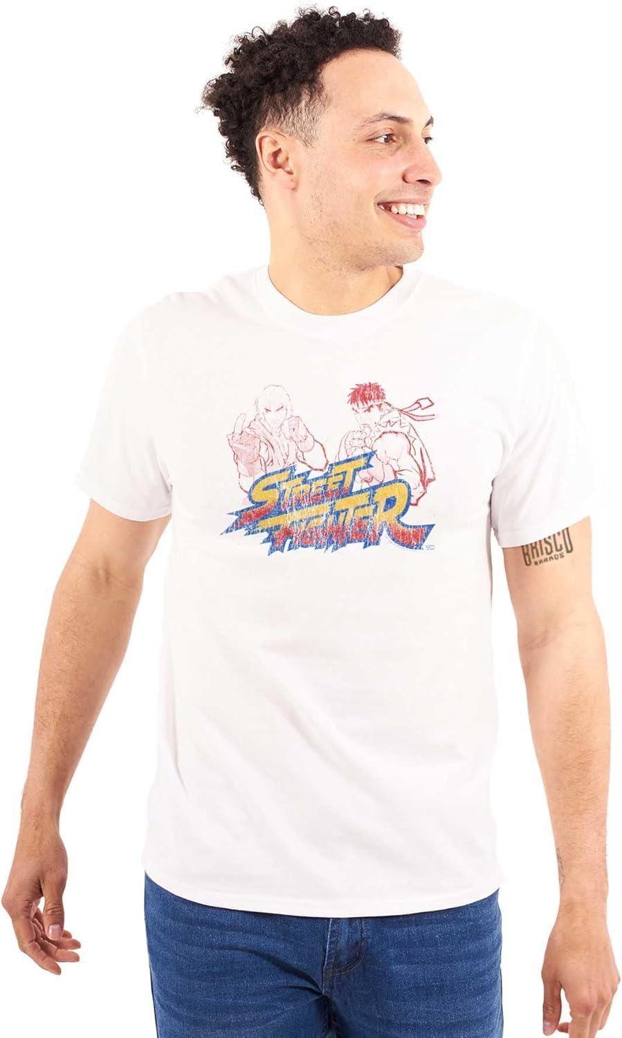 imageBrisco Brands Street Fighter Ryu Luke 90s Gamer Graphic T Shirt Men or WomenWhite