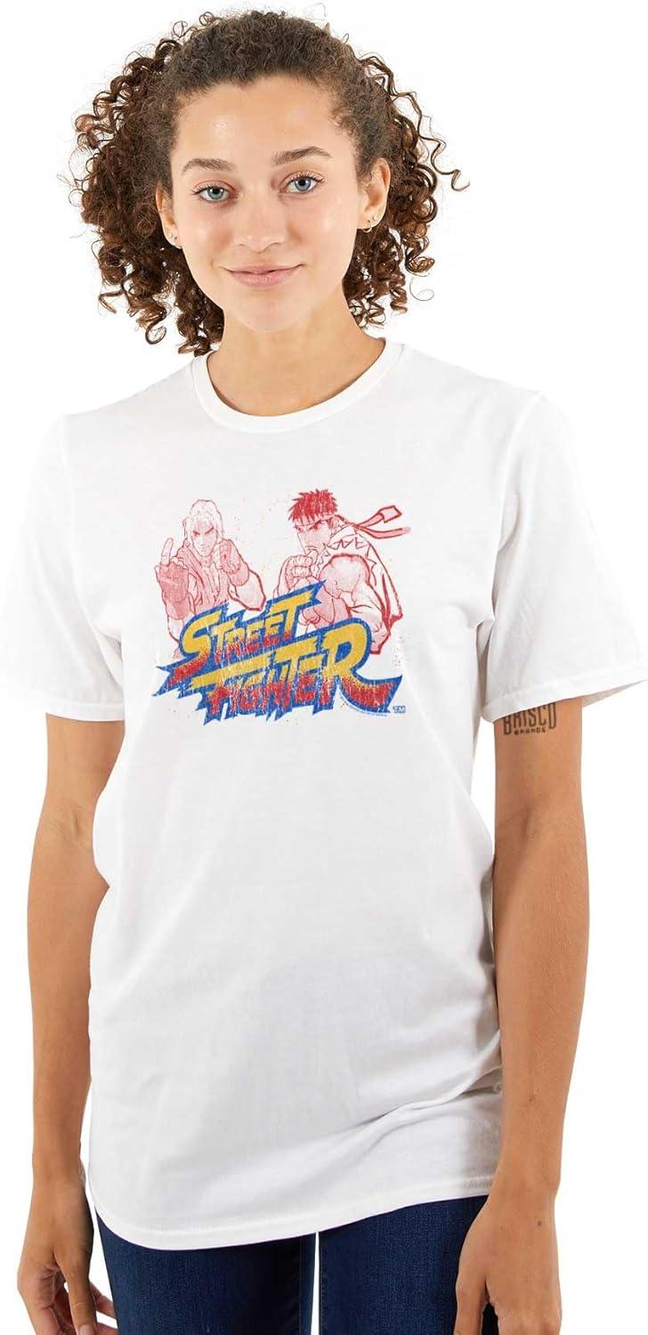 imageBrisco Brands Street Fighter Ryu Luke 90s Gamer Graphic T Shirt Men or WomenWhite