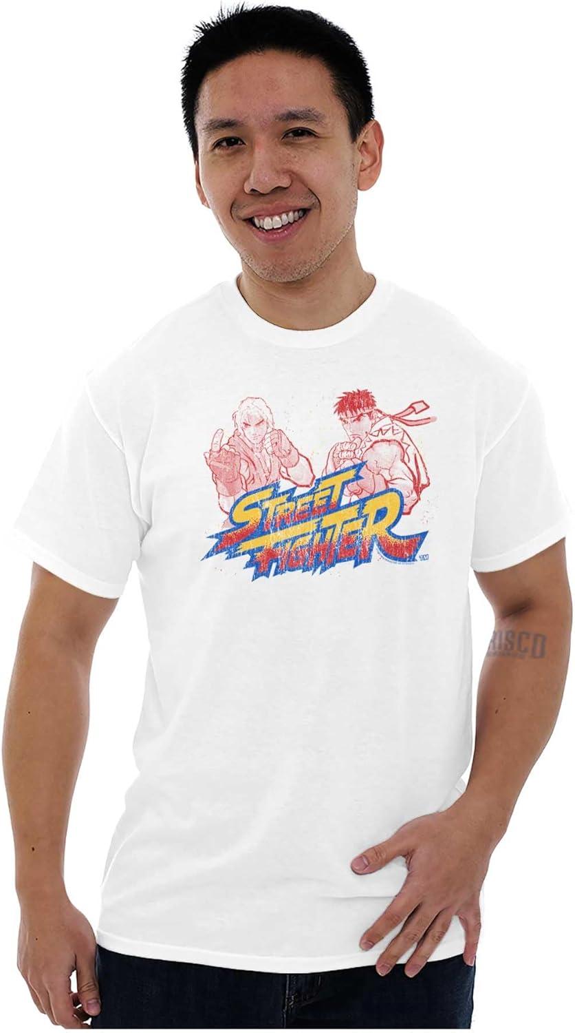 imageBrisco Brands Street Fighter Ryu Luke 90s Gamer Graphic T Shirt Men or WomenWhite