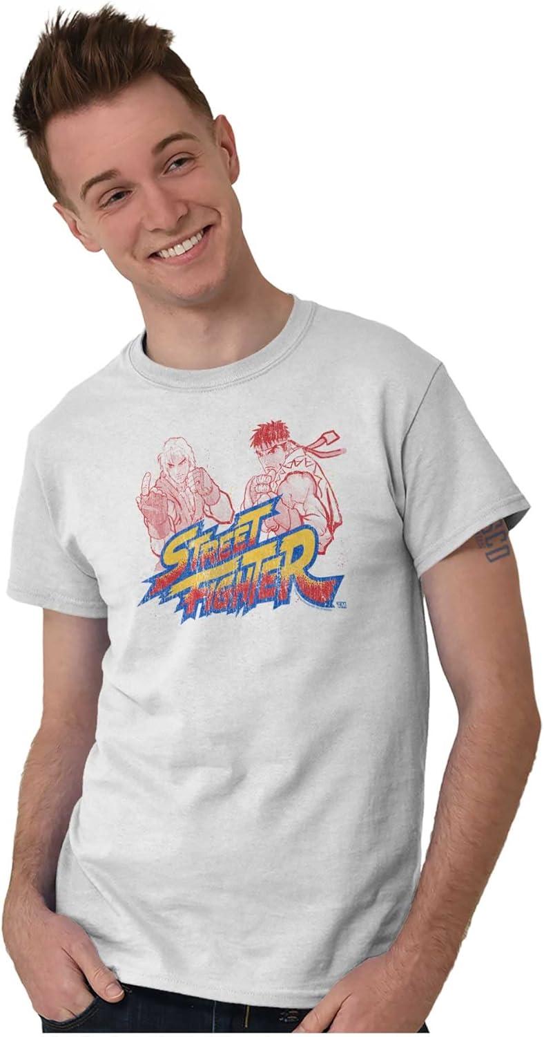 imageBrisco Brands Street Fighter Ryu Luke 90s Gamer Graphic T Shirt Men or WomenWhite