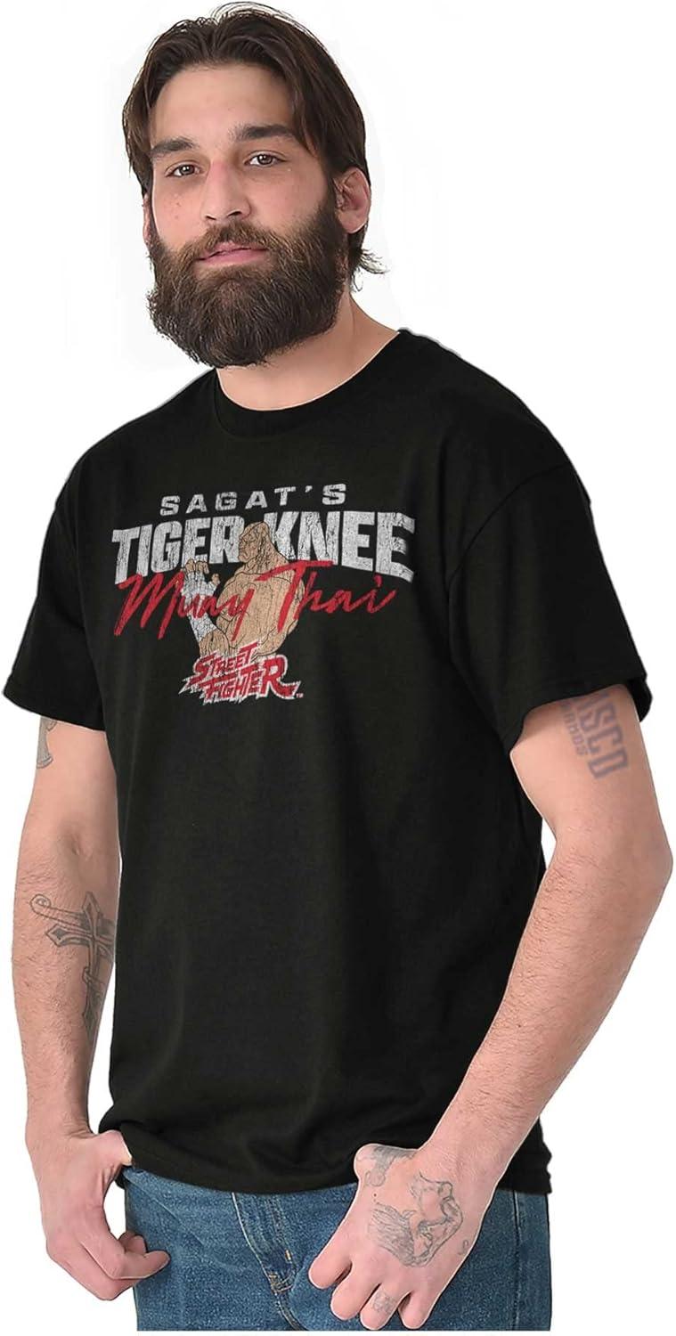 imageBrisco Brands Street Fighter Sagat 90s Video Gamer Graphic T Shirt Men or WomenBlack