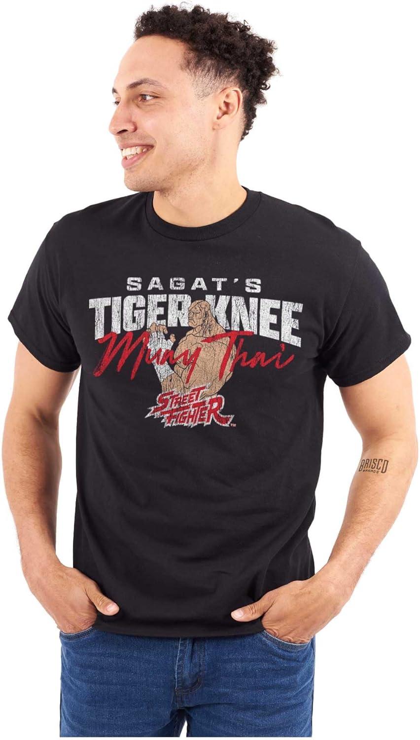 imageBrisco Brands Street Fighter Sagat 90s Video Gamer Graphic T Shirt Men or WomenBlack