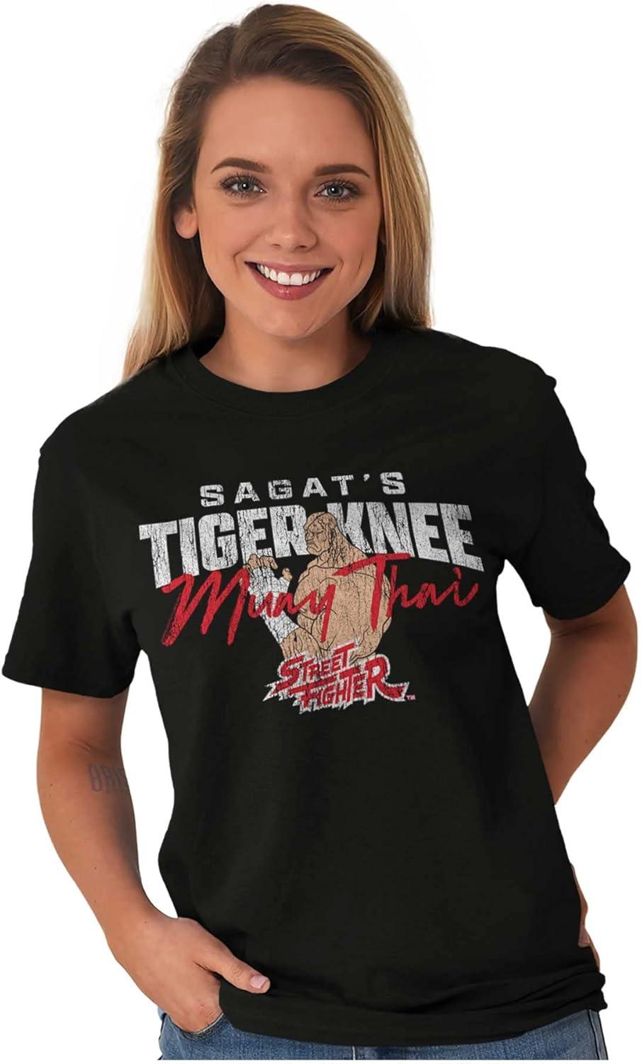 imageBrisco Brands Street Fighter Sagat 90s Video Gamer Graphic T Shirt Men or WomenBlack