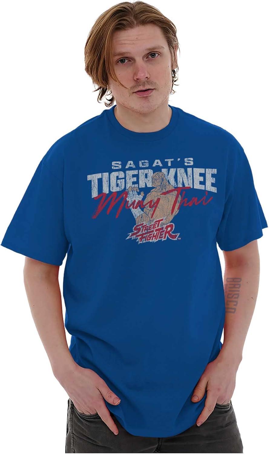 imageBrisco Brands Street Fighter Sagat 90s Video Gamer Graphic T Shirt Men or WomenRoyal