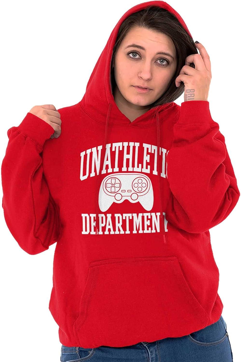 imageBrisco Brands Unathletic Department Video Game Nerd Hoodie Sweatshirt Women MenRed