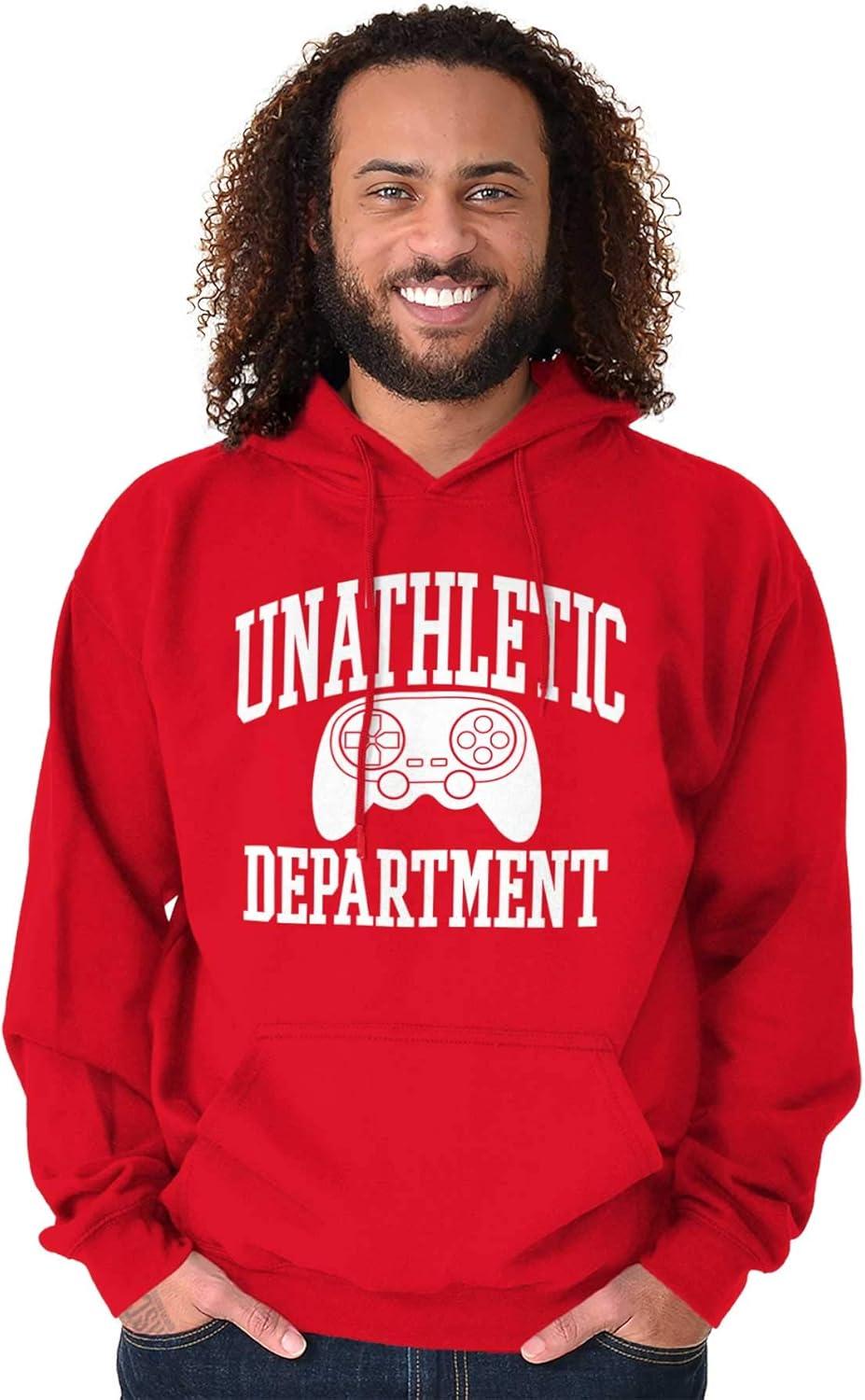 imageBrisco Brands Unathletic Department Video Game Nerd Hoodie Sweatshirt Women MenRed