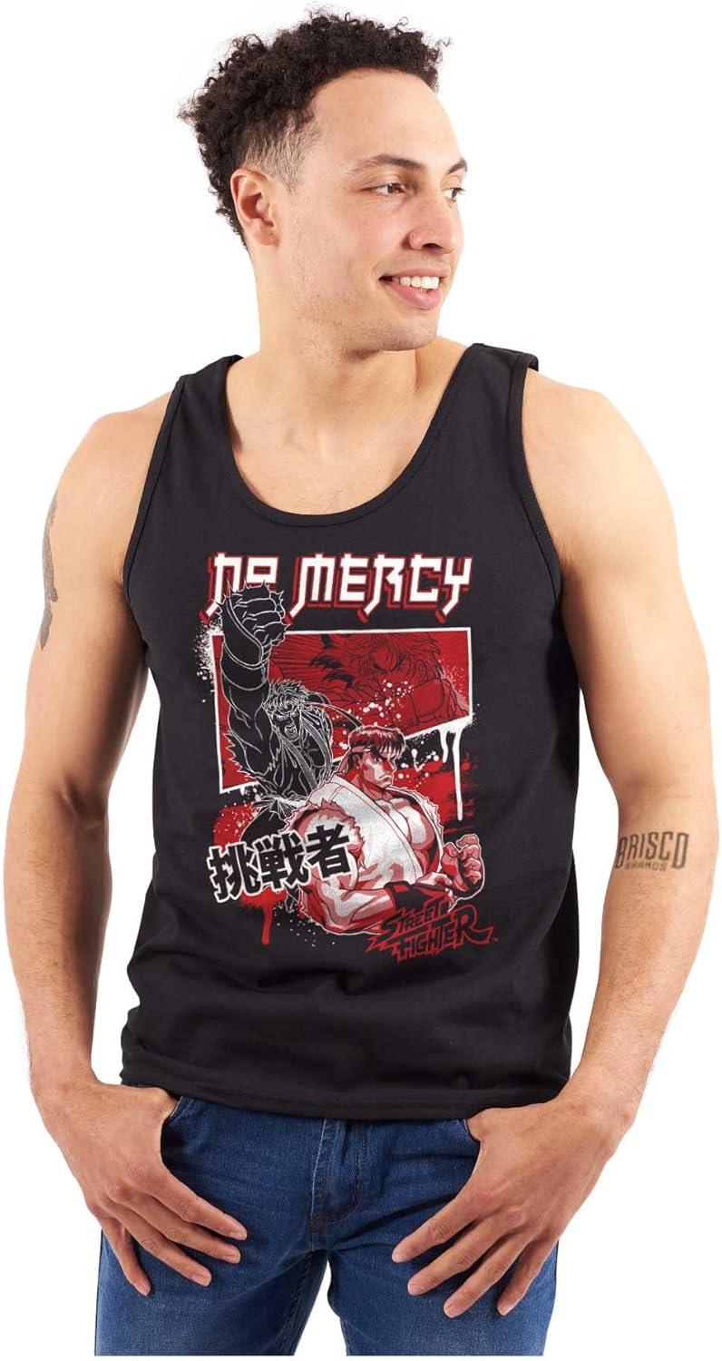 imageKanji Street Fighter No Mercy Ryu Tank Top Sleeveless Tee MenBlack