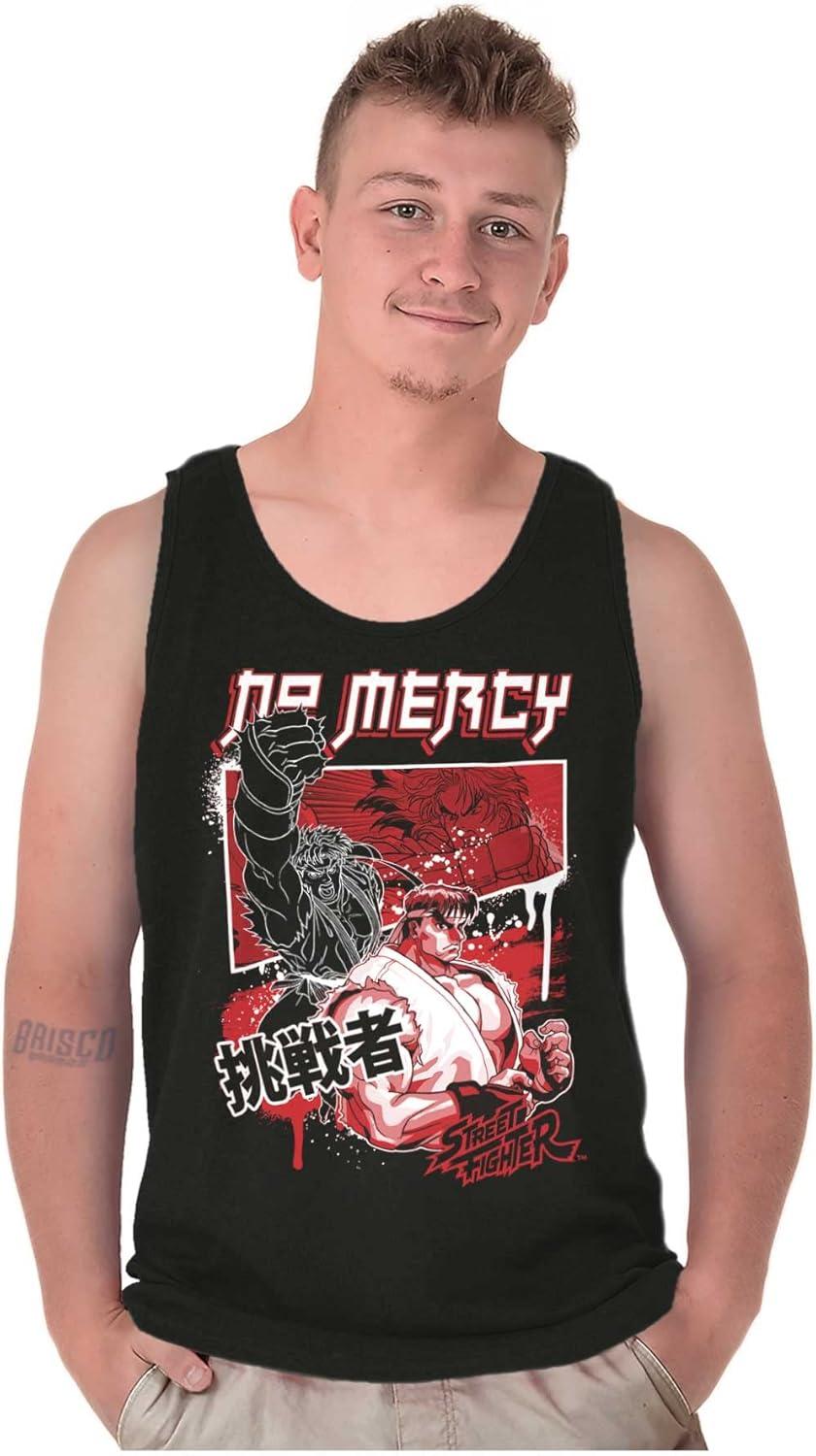 imageKanji Street Fighter No Mercy Ryu Tank Top Sleeveless Tee MenBlack